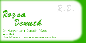 rozsa demuth business card